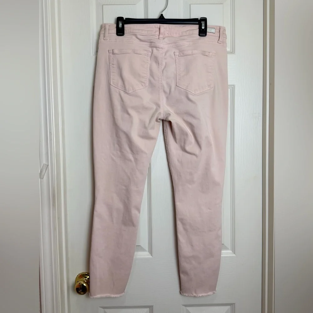 PAIGE pink mid-rise straight leg Jeans size 32